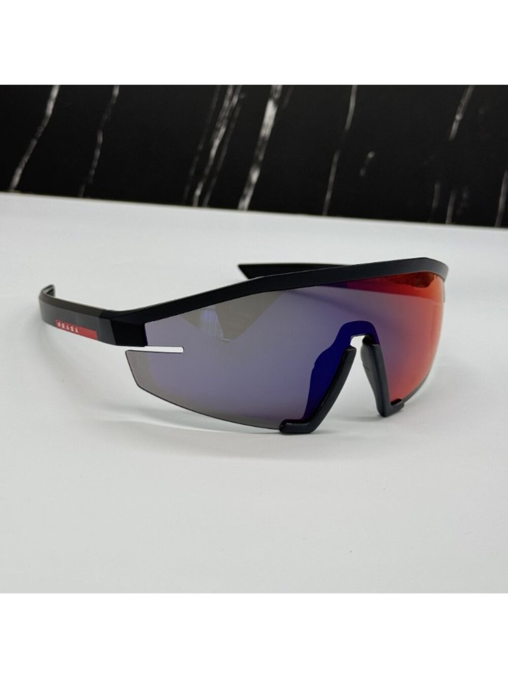 New Prada Linea Rossa PS03ZS 1BO10A Sport Unisex Sunglasses Purple Black